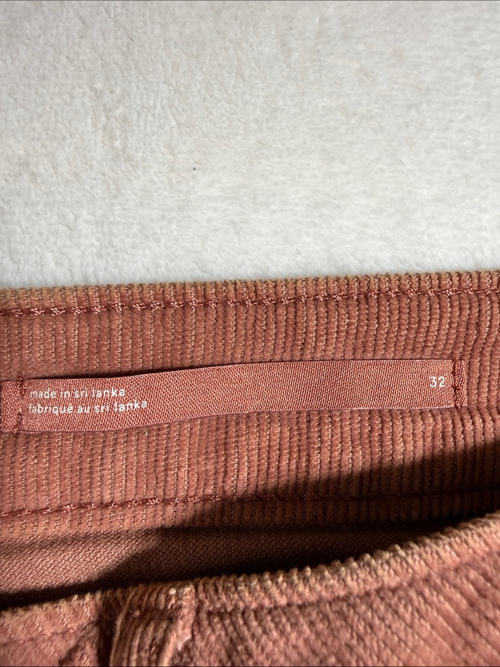 Pilcro Wide-Leg Corduroy Jeans in Dusty Rust Rose - Picture 3 of 8